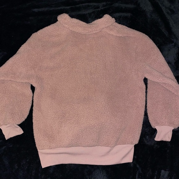 Pink Quarter Zip Sherpa Jacket - Picture 2 of 5